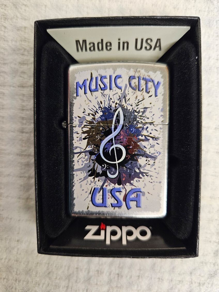 Music City USA Zippo J 13 Very Rare New in Box Free Shipping