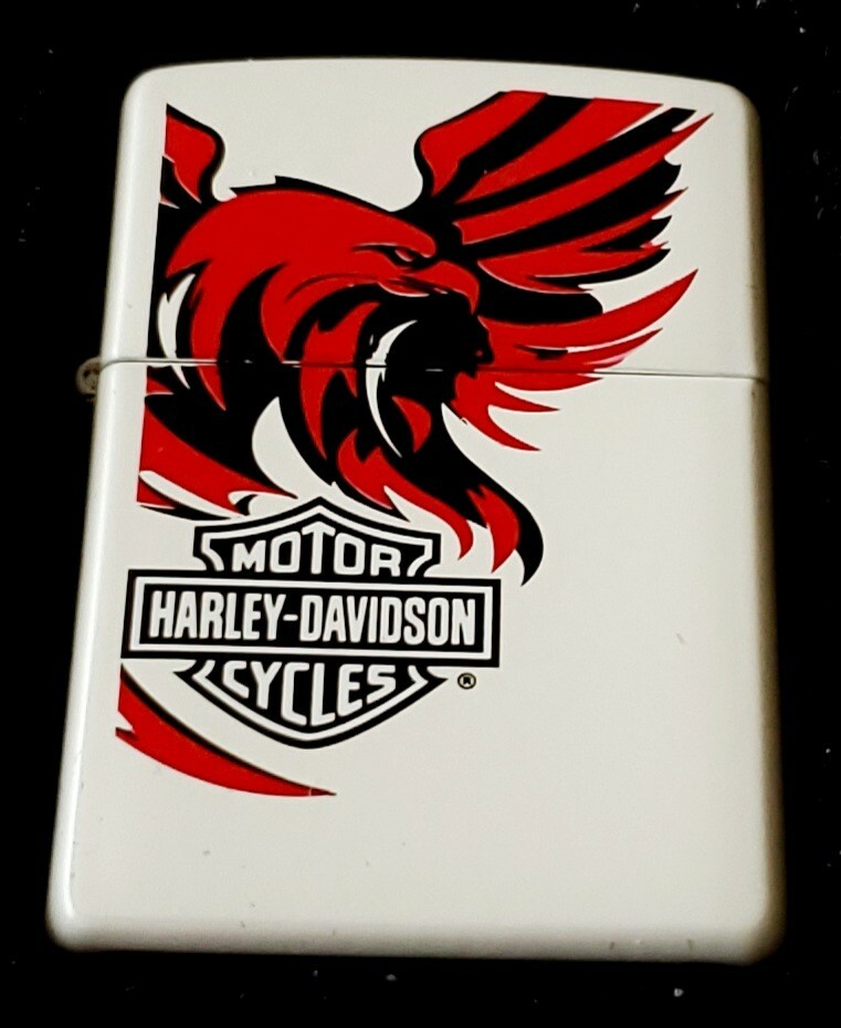 Zippo Harley Davidson Red & Black Eagle White lighter 2006