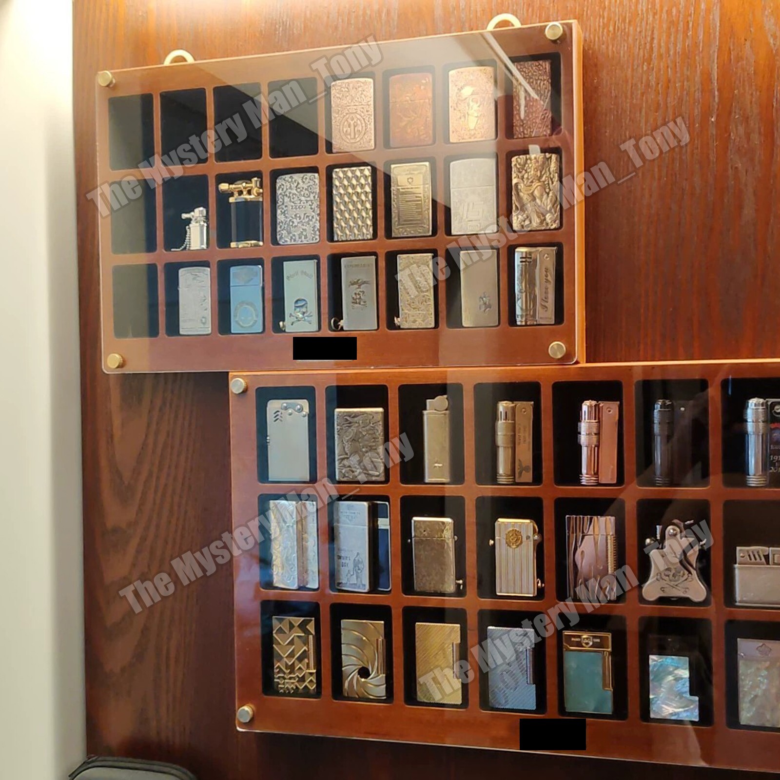 24 Slot Cherrywood Lighters Collection Display Case – For Zippo Lighters