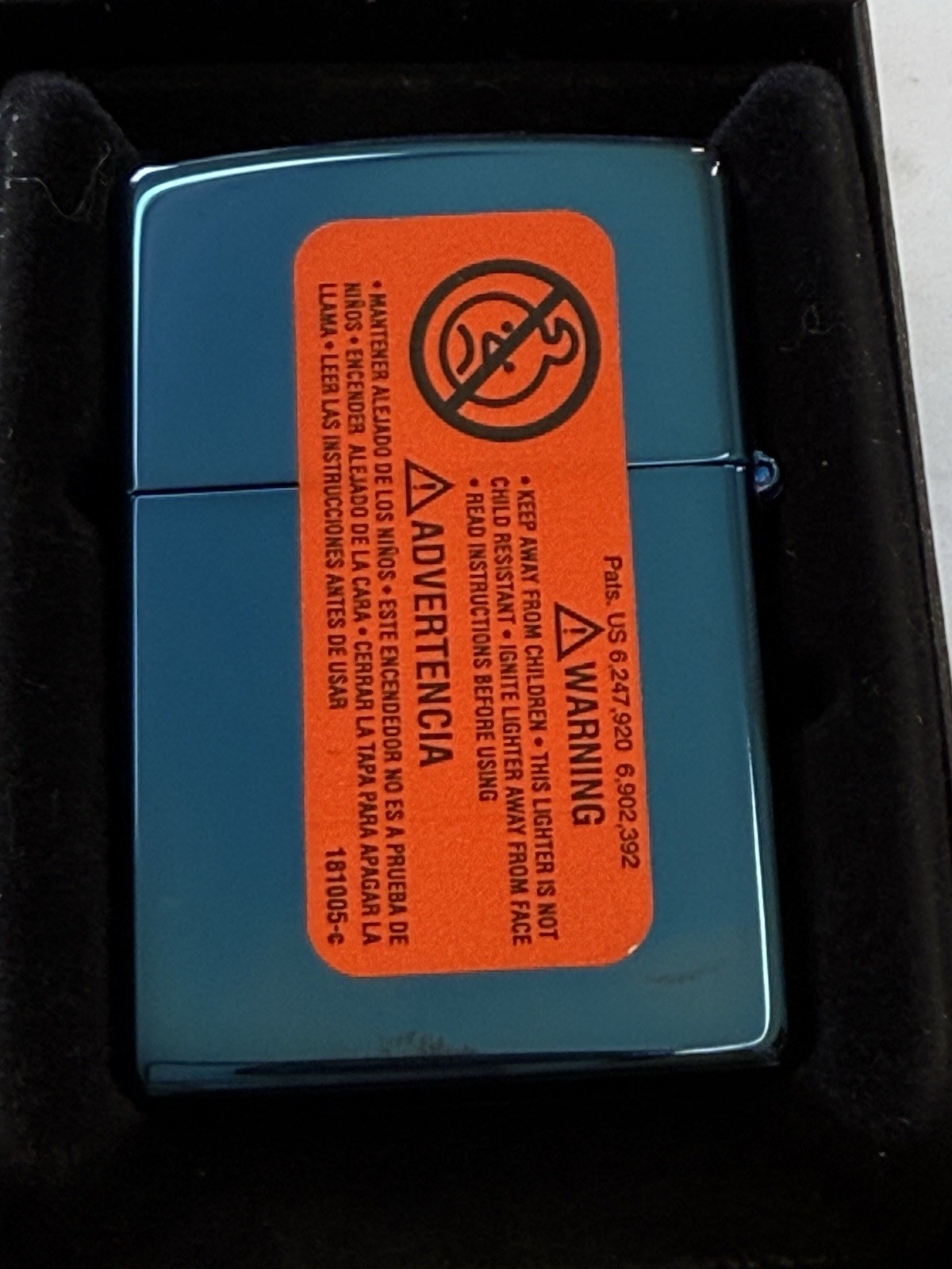 ZIPPO 2015 QUALITY ZIPPO SINCE 1932 SAPPHIRE BLUE LIGHTER SEALED IN BOX D456