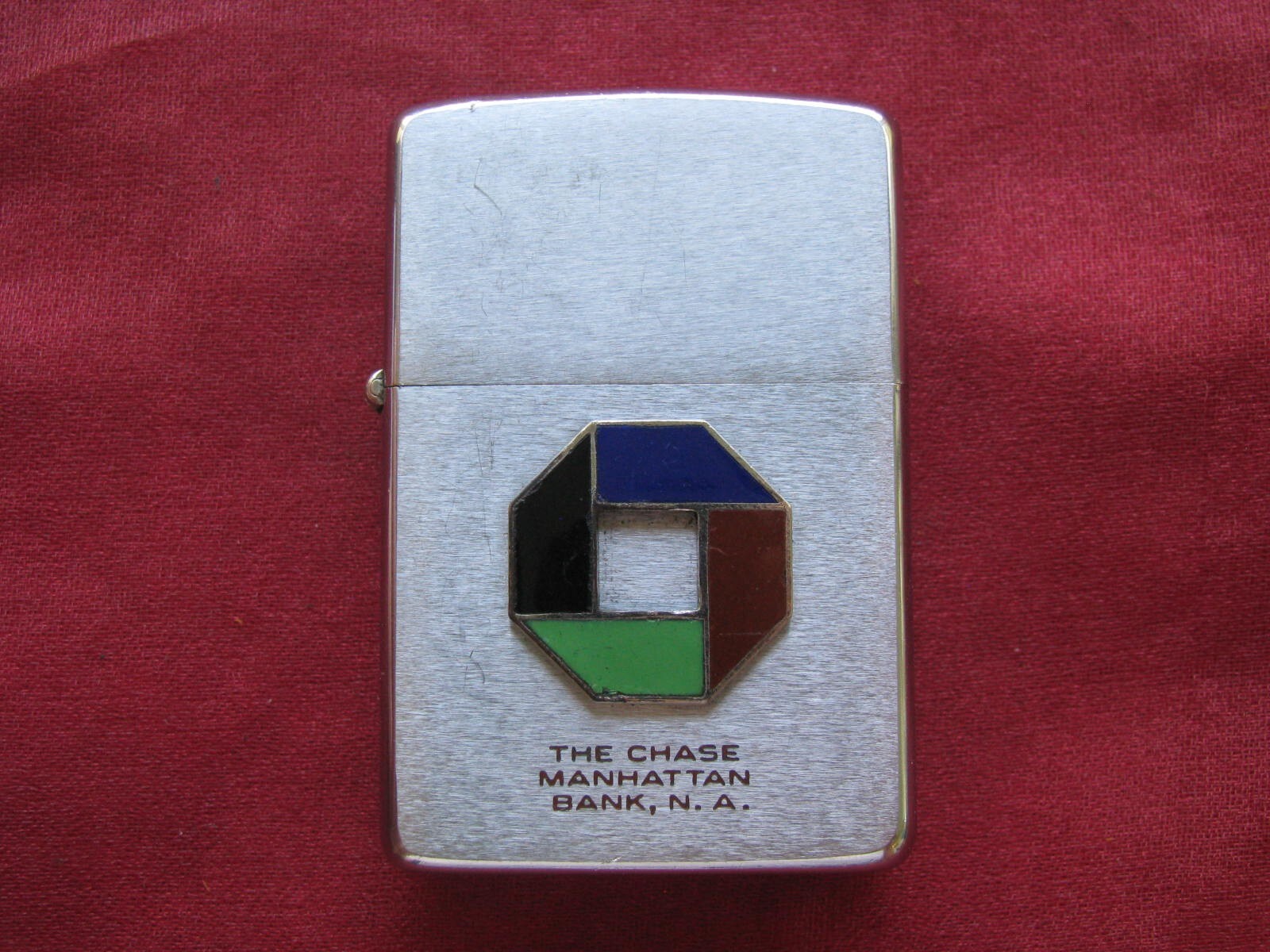 Vintage Zippo Lighter 1966 Advertising The Chase Manhattan Bank, N.A.