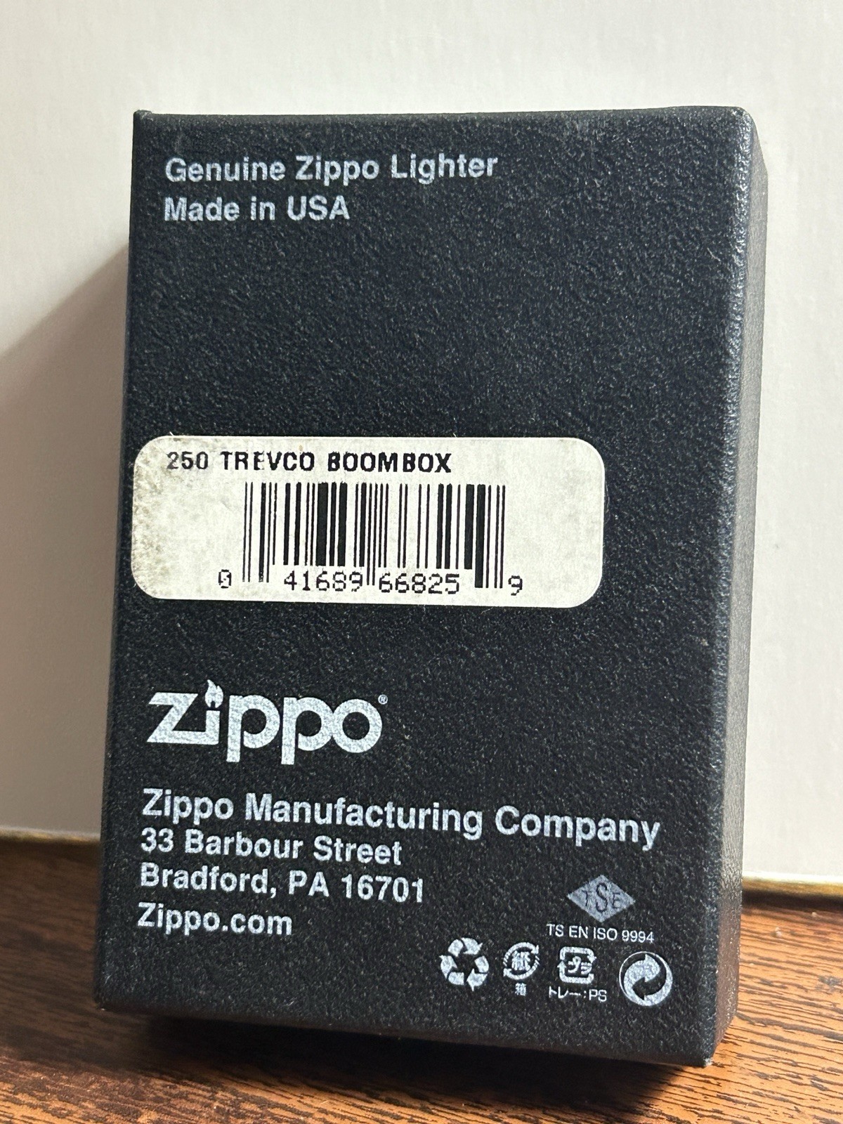 Trevco Boombox Zippo ~ New w/ Sticker & Box