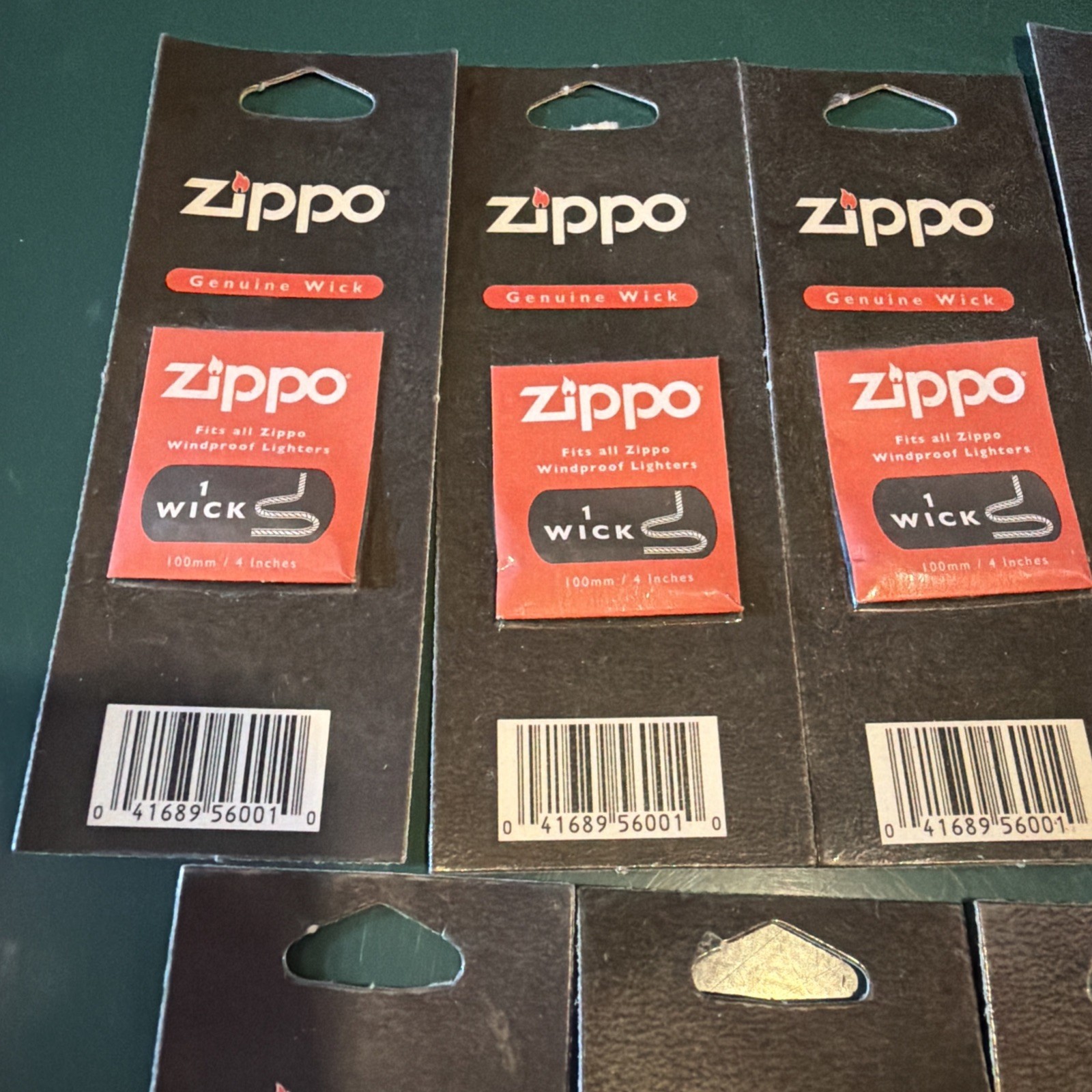 Lot of 9 Zippo 1 Wick Lighters – Made in USA – Vintage Stock Bulk Sale