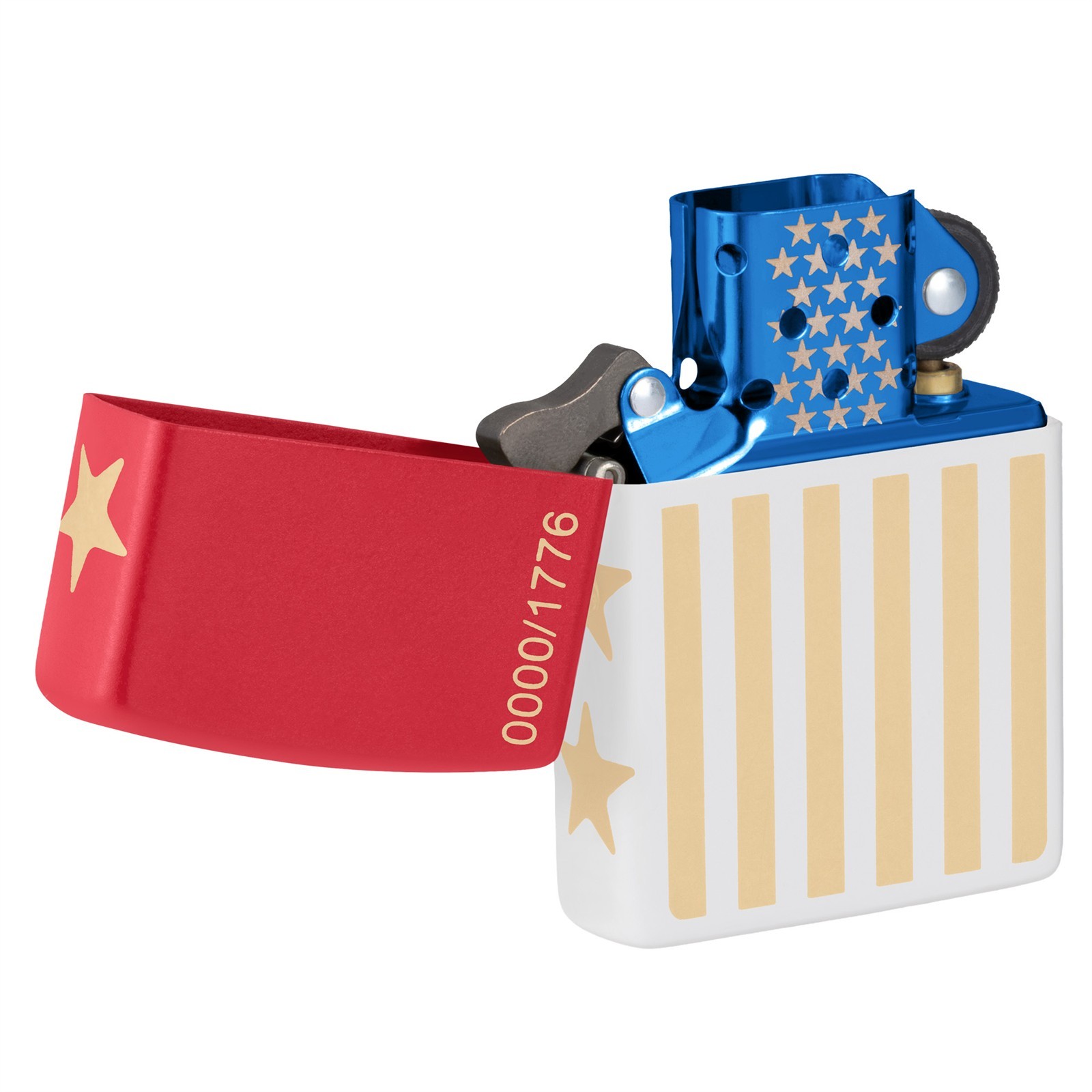 Zippo Lighter: USA 250th Anniversary Collectible, Limited- Red/White Matte 47298