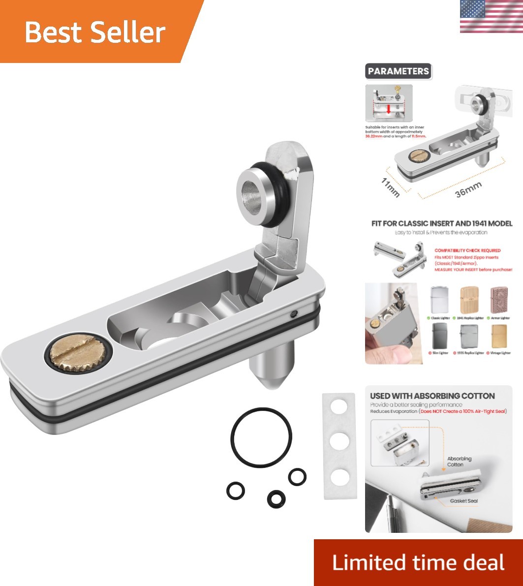 Essential Lighter Gasket Seal Kit: Durable Metal & Flint Slot for Zippo Lighters