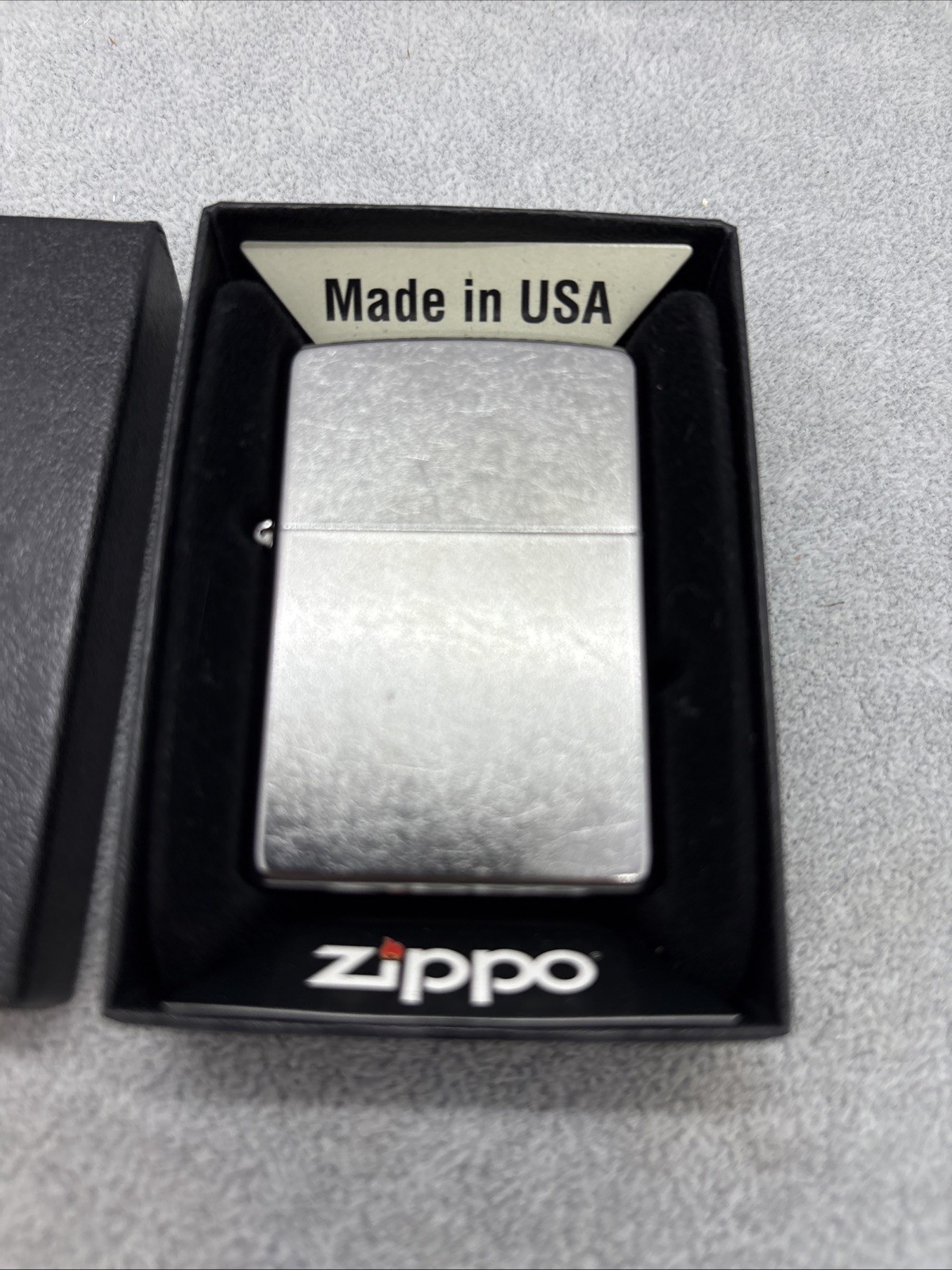 MIB UNFIRED ZIPPO LIGHTER K ZIPPO 16 PAPERS U.S.A. “J” Made In USA