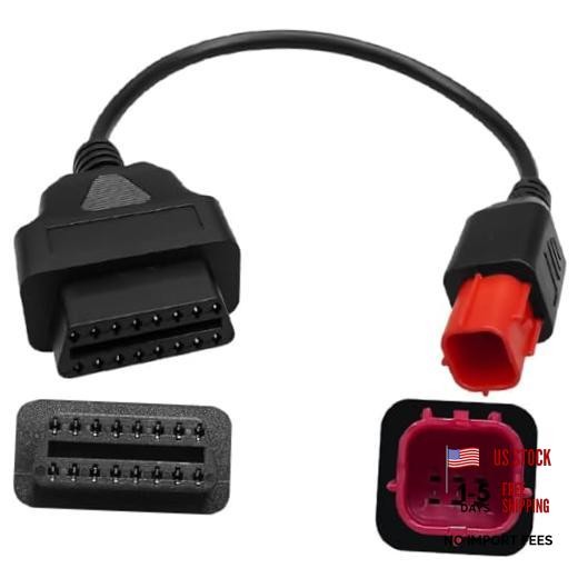 6 Pin OBD2 Adapter Cable Compatible with Kawasaki Guzzi Suzuki Yamaha Harley