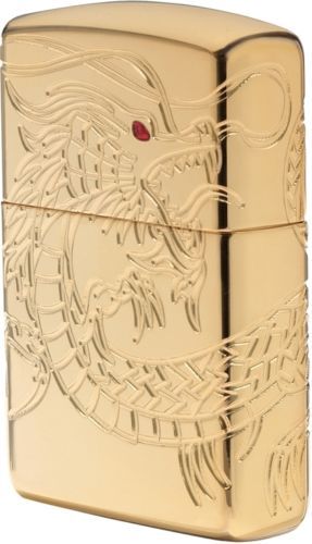 Zippo Armor Multi-Cut Chinese Dragon Gold Plated Choice Lighter 29265 New In Box