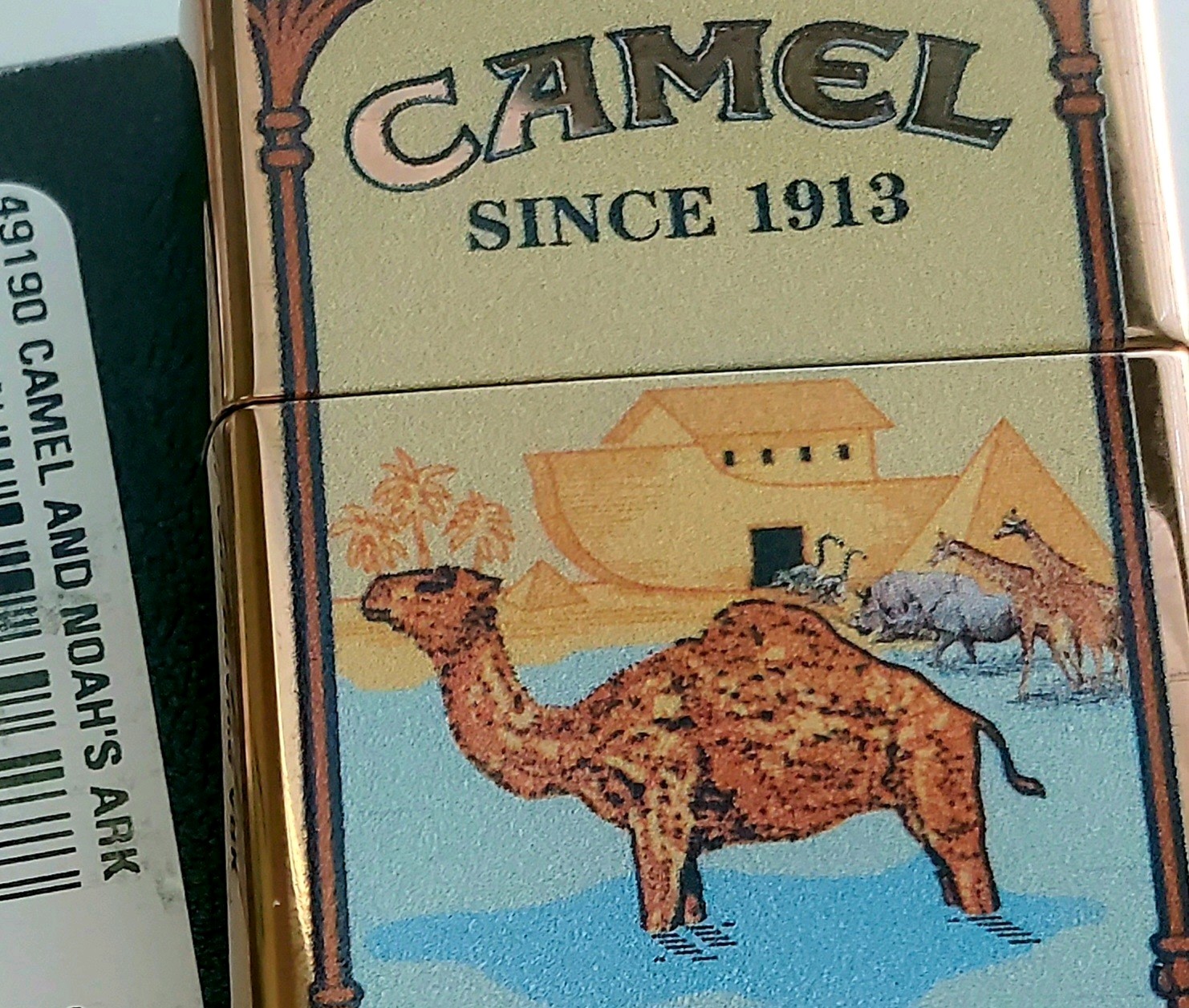 ZIPPO CAMEL Noah’s Ark CZ ROSE GOLD CASE LIMITED EDITION 50 MADE zippo 2 Sided