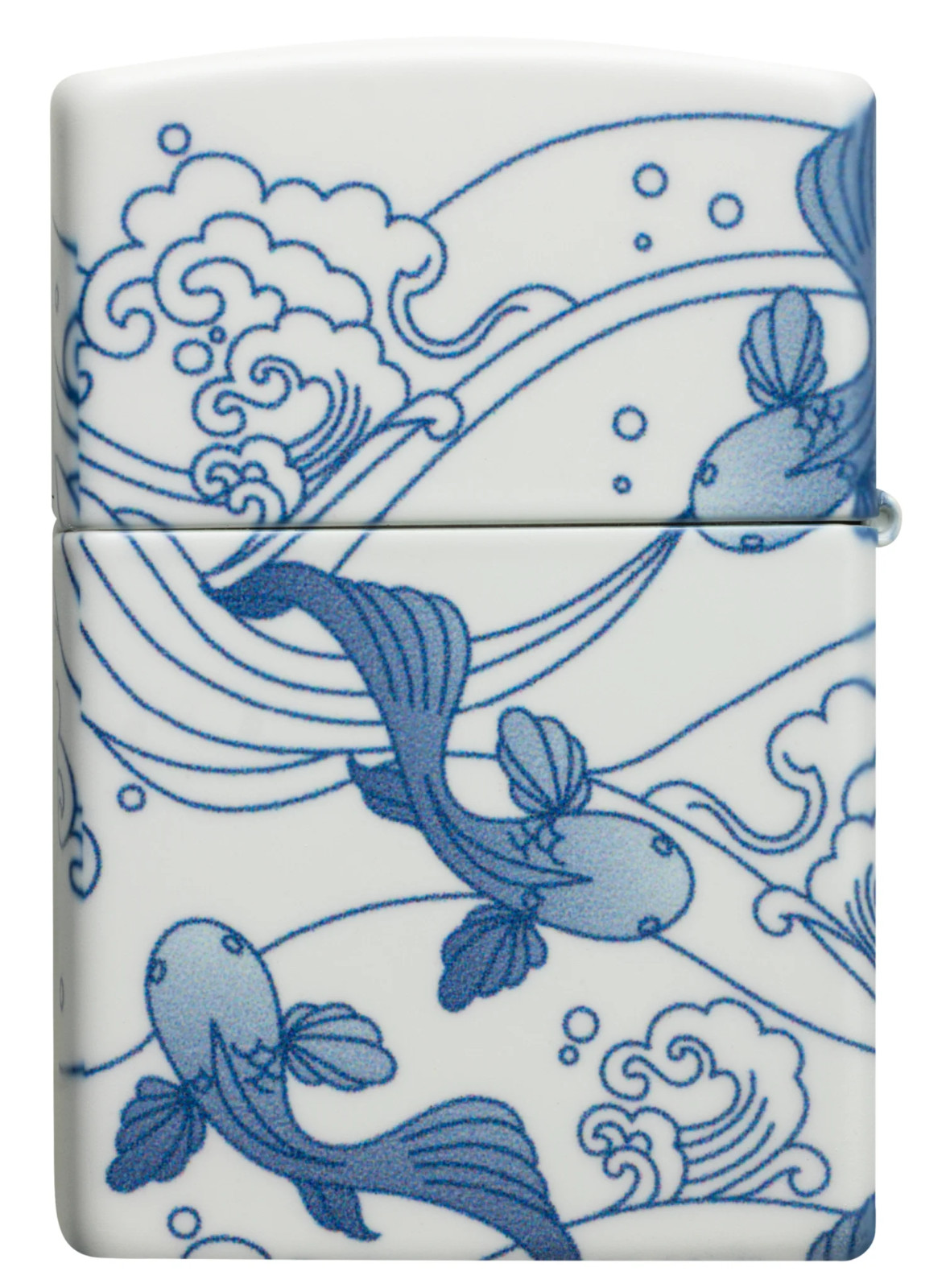 Zippo Windproof Blue Koi Fish Lighter, Chinese Porcelain, 46948, New In Box