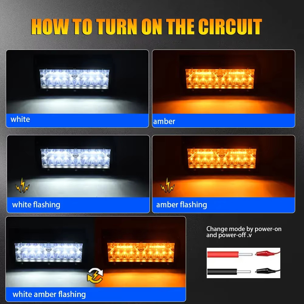 LED Mile Headlight Bar Running Off Road Boat Work Light Switch Wire Harness Driv