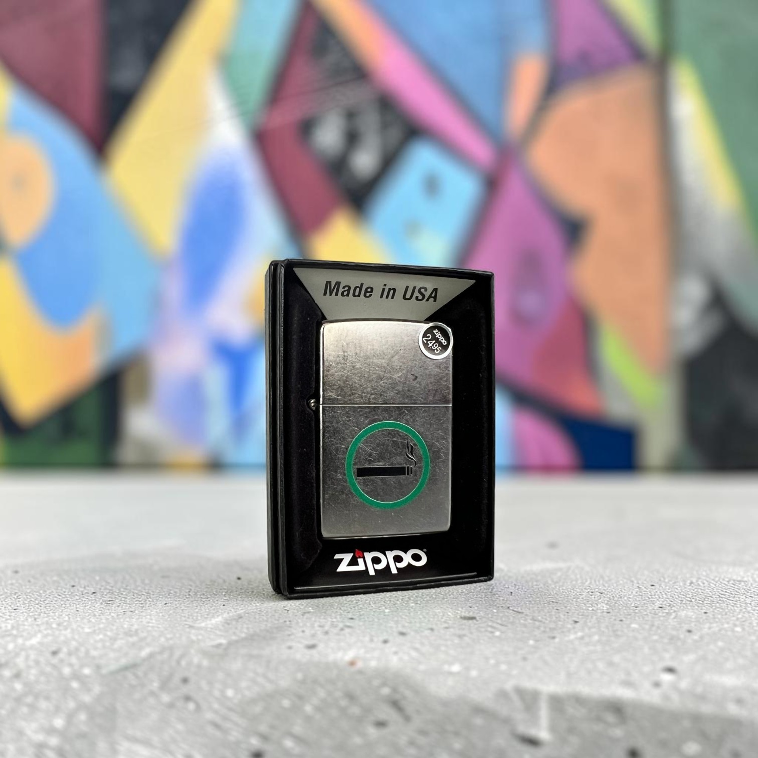 Zippo Smoking Permitted Windproof Lighter Graphic New Unfilled Gift Box