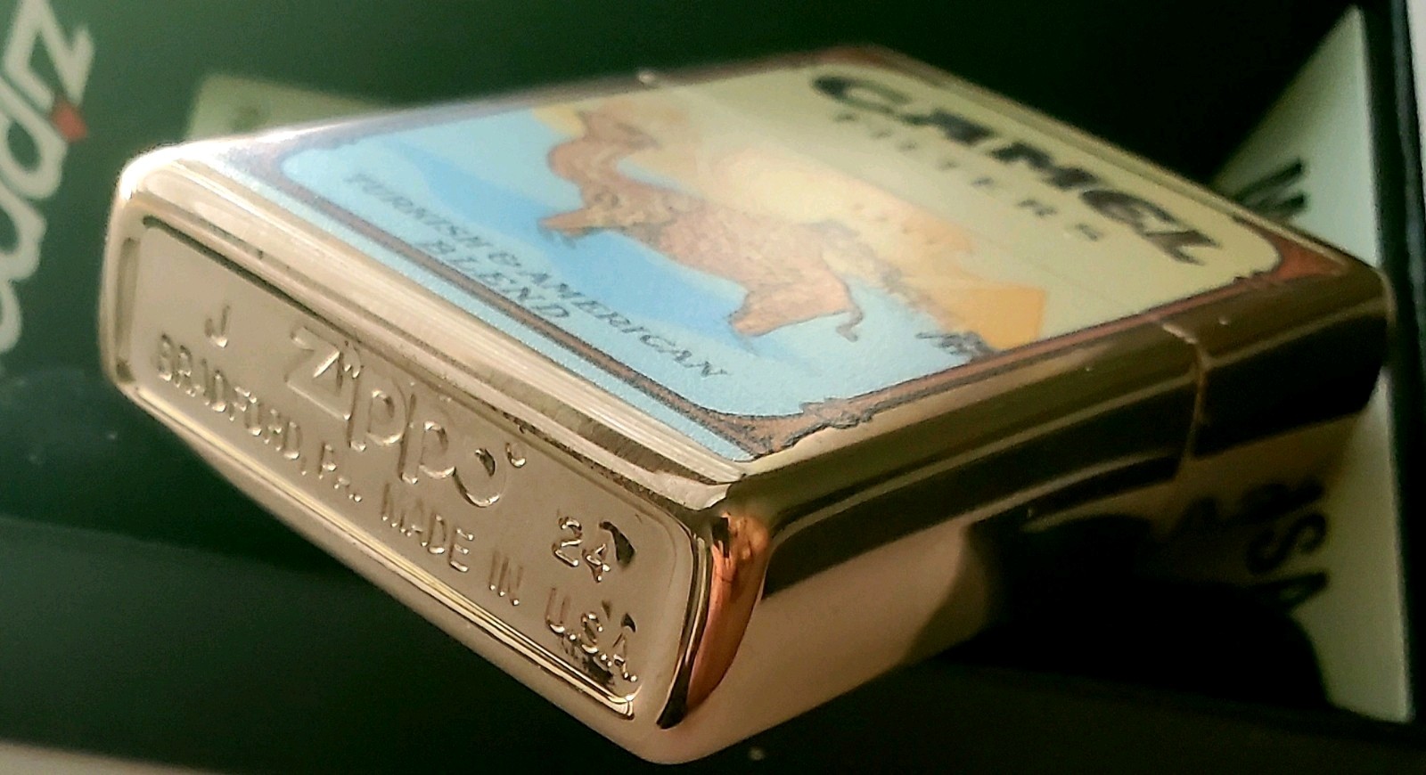 ZIPPO CAMEL Noah’s Ark CZ ROSE GOLD CASE LIMITED EDITION 50 MADE zippo 2 Sided