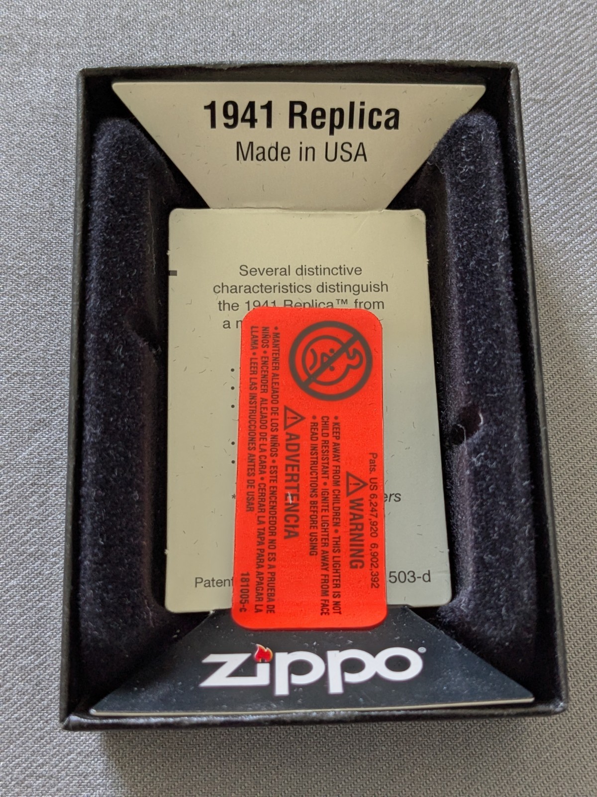2012 ZIPPO ENTHUSIAST NETWORK CLUB MEMBER 1941 REPLICA ZIPPO LIGHTER MIB #41/200