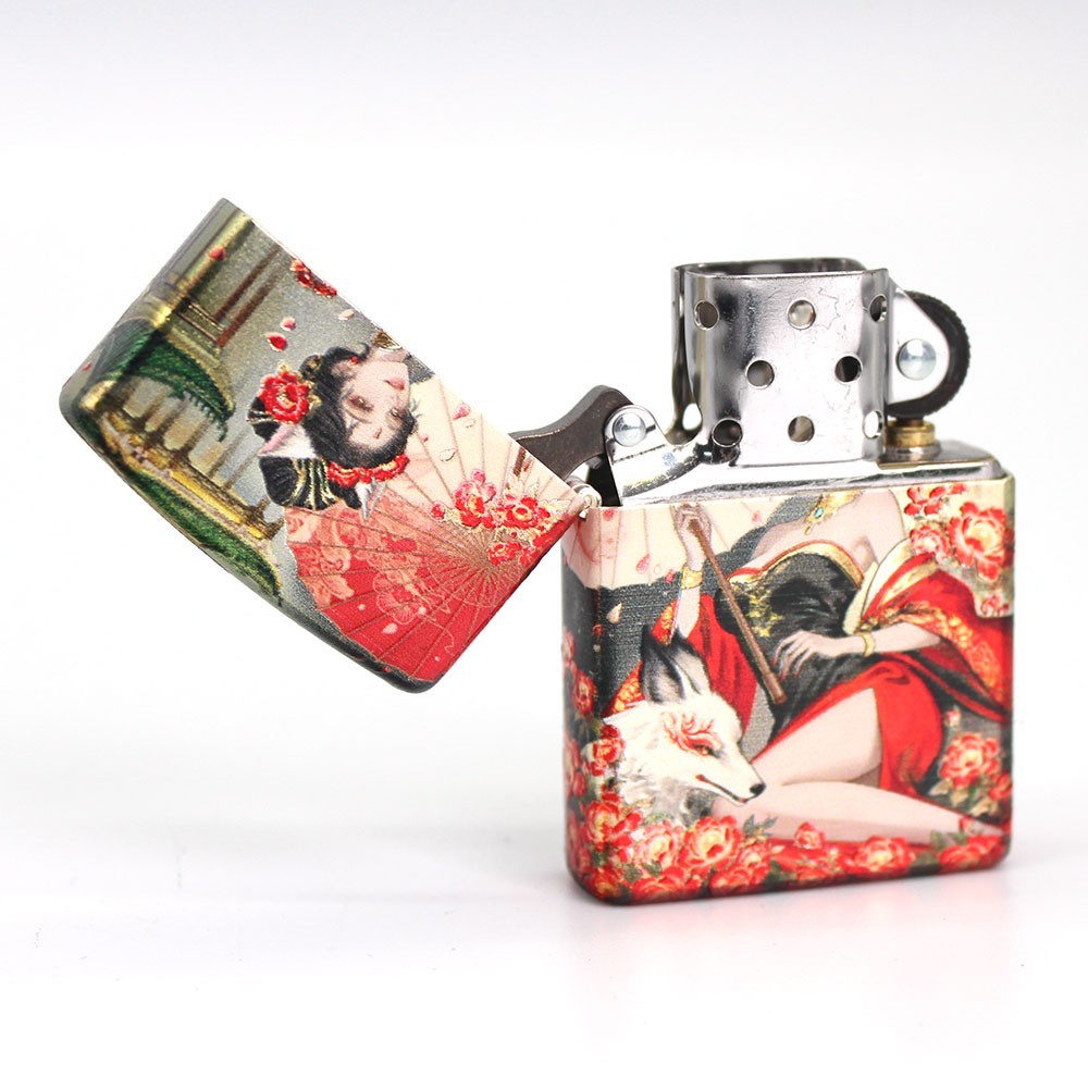 Zippo lighter Asia Full Cover 3D Color Printing/ Fox & Possessed Princess New