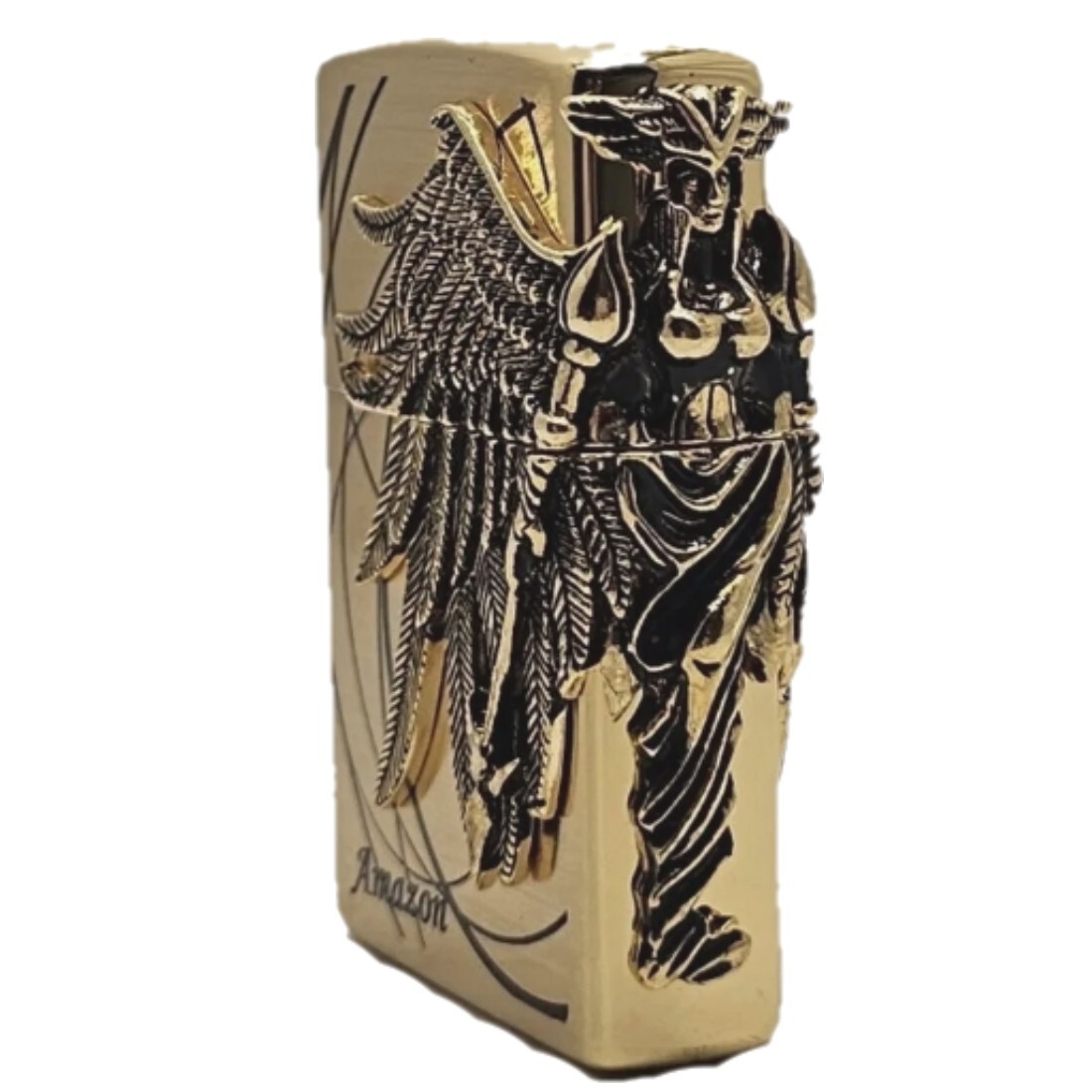 Zippo Lighter Amazon Gold EMB Korea Unique Design 📌Genuine Windproof Engraved