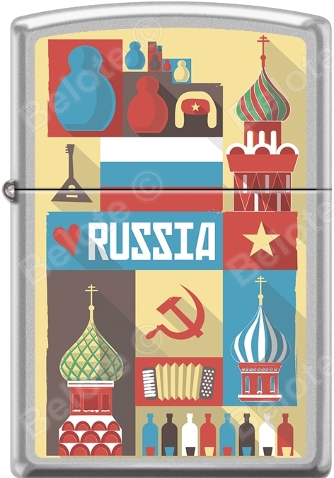 Zippo Russia USSR 4 Lighter Set Chrome