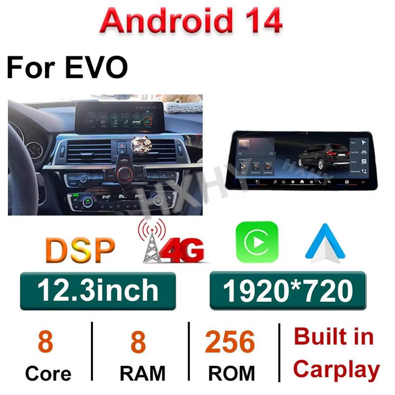 Gesture Control Screen Android 14 8+256G Auto Carplay For BMW F30 F31 F34 Car Dv