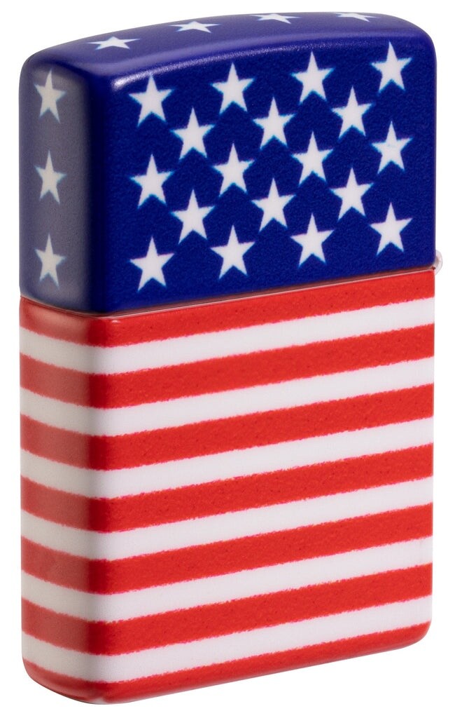 Zippo Windproof American Flag Patriotic Lighter, Wrap Around Design, 48700, NIB