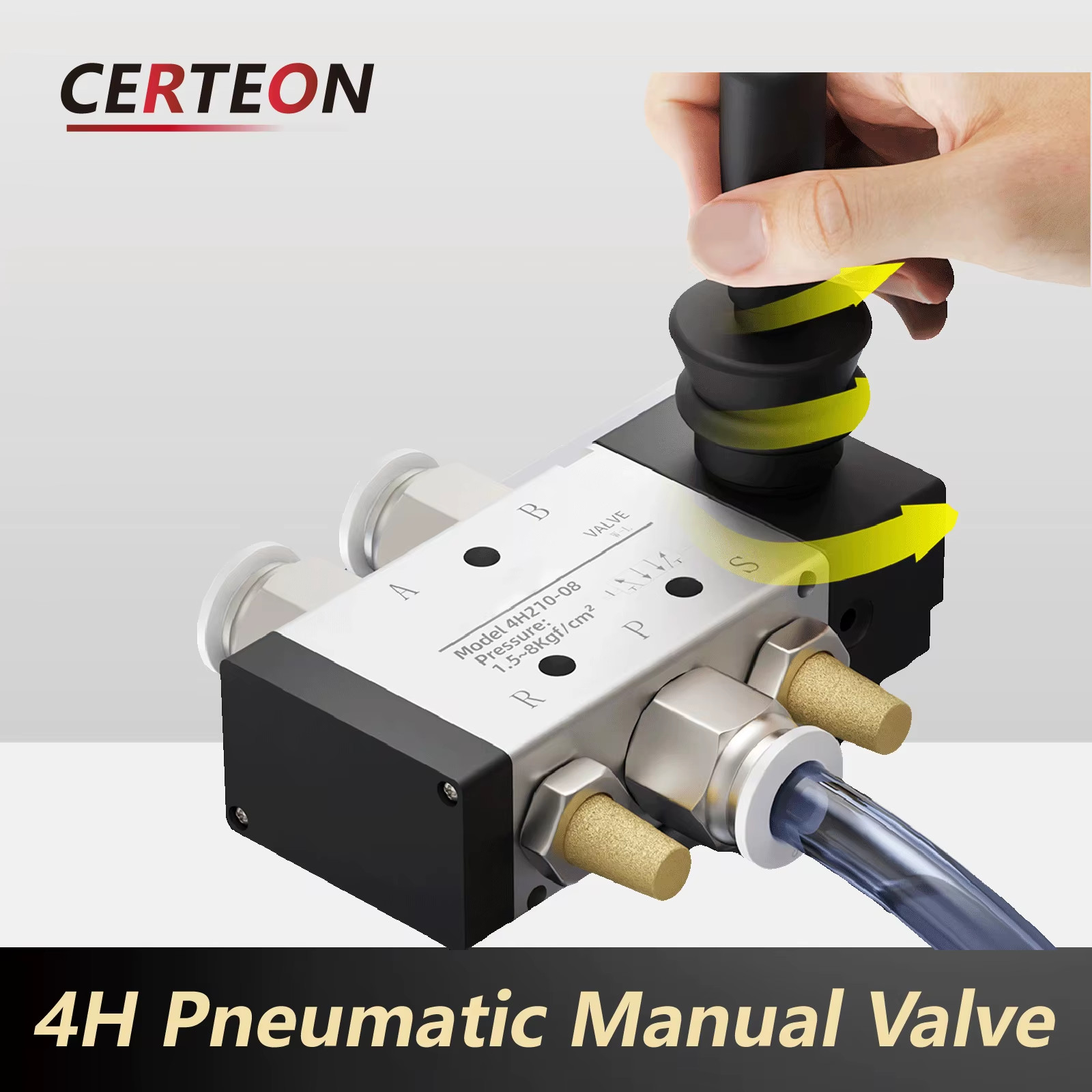 4H210-08/4R210-08 Pneumatic Manual Directional Control Valve Hand Lever Air Swit