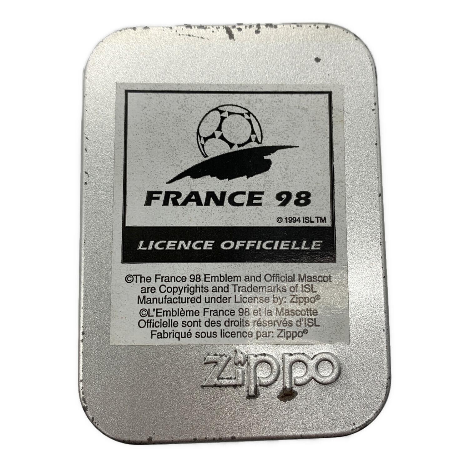 Vintage Zippo France 98 1998 FIFA World Cup Flags Design Oil Lighter