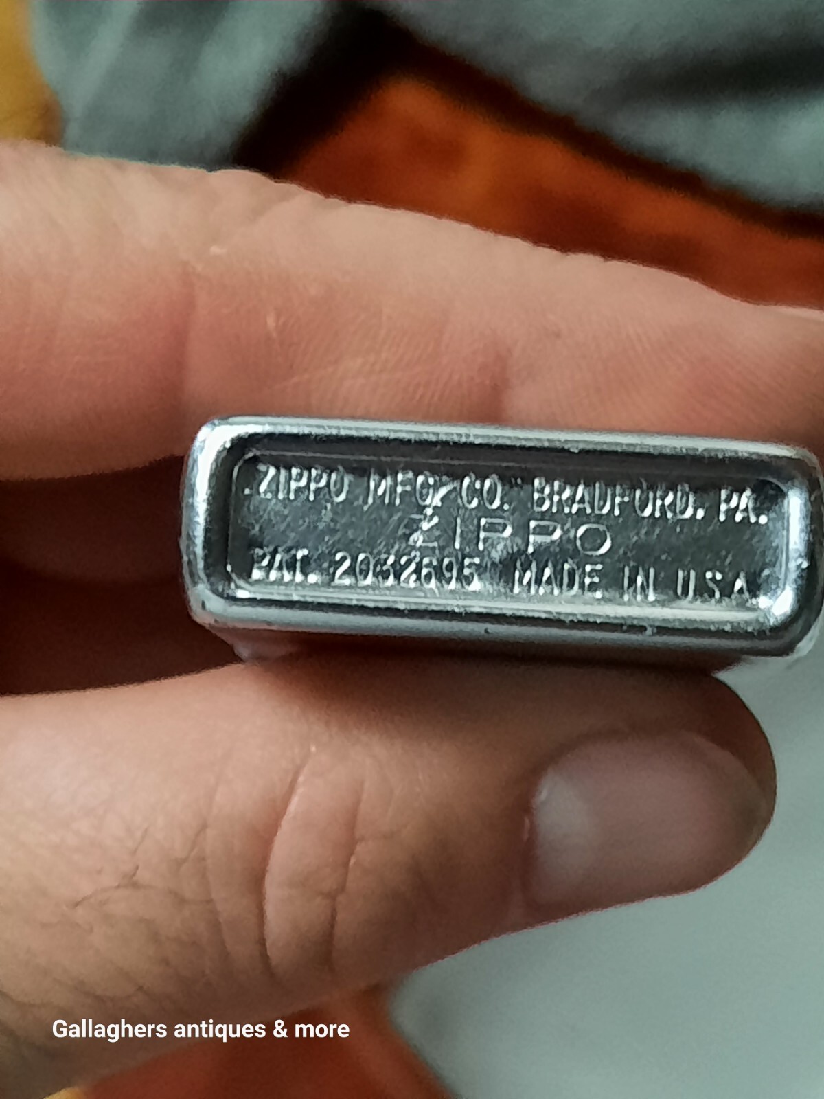 Vintage Advertising Zippo Lighter Pat 2032695 Charlotte power equipment co Nc