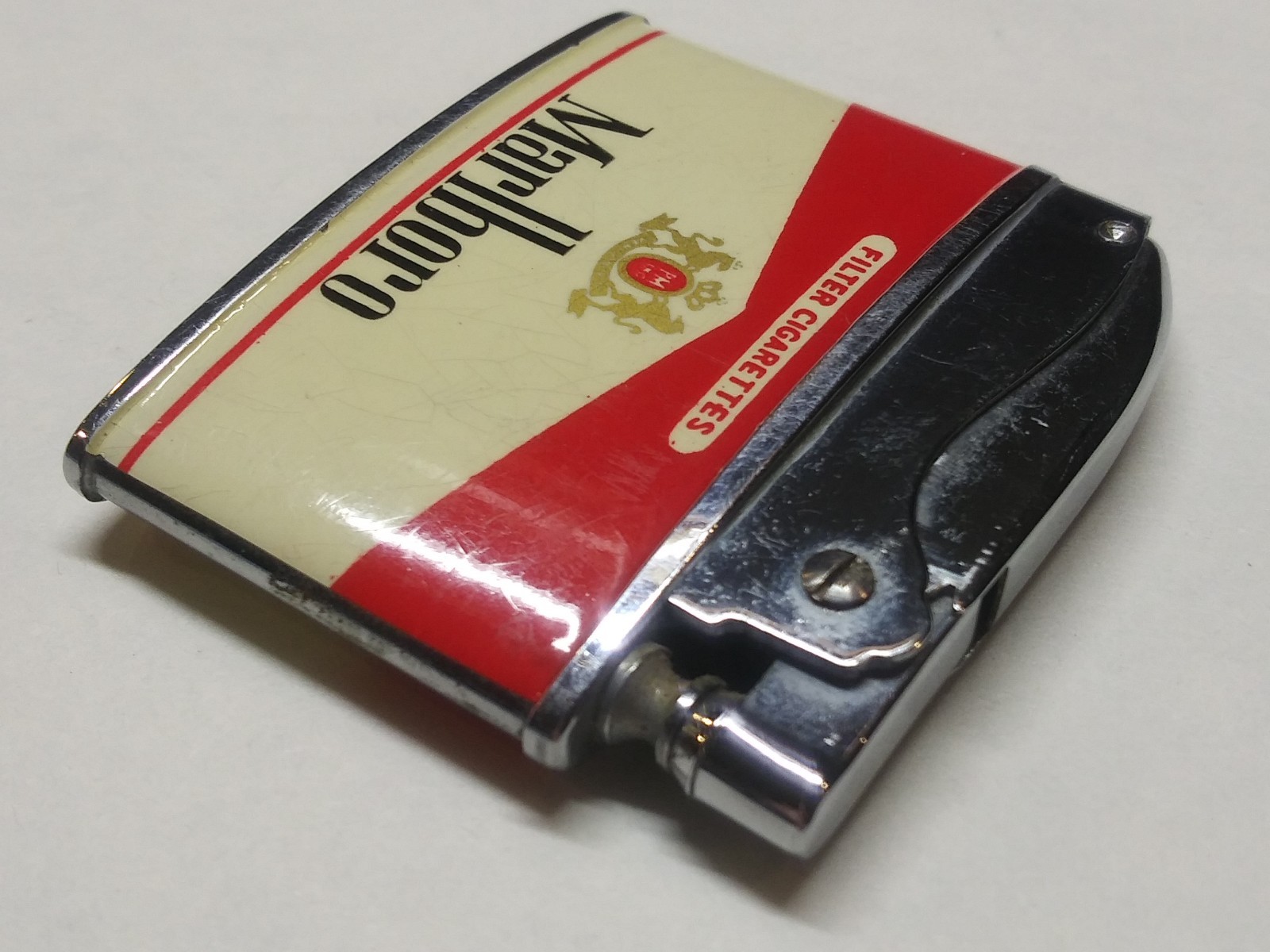 Vintage Rolex Japan Super Automatic Deluxe Marlboro Cigarette Lighter Red Roof
