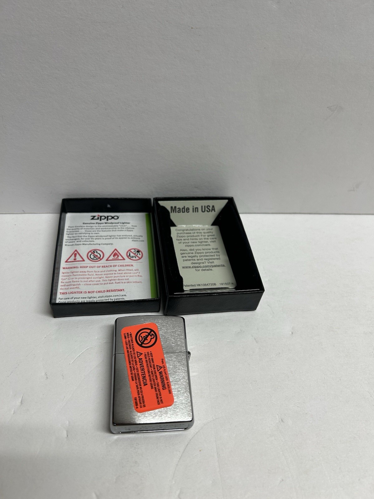 New Zippo Lighter Flag And Dog Tags Premium Star And Stripes Patriotic Veteran