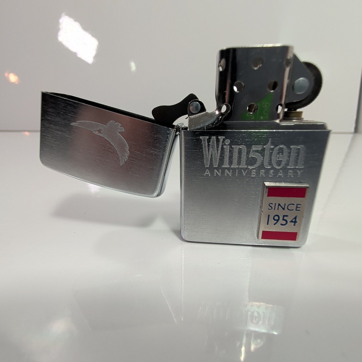 Winston Anniversary Zippo Lighter „Since 1954“ Silver Clean Made In U.S.A. PA