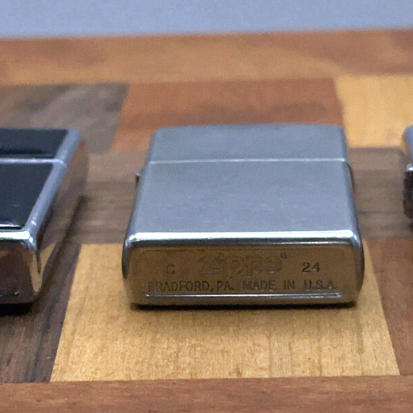 Lot Of 3 Zippo Lighters Black and Silver Winston Select Made in USA Bradford PA