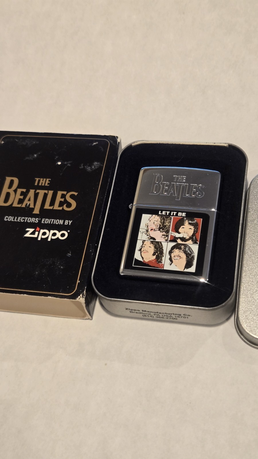 1997 BEATLES Music LET IT BE LP Album Cover Vintage Zippo Lighter NEW Sealed