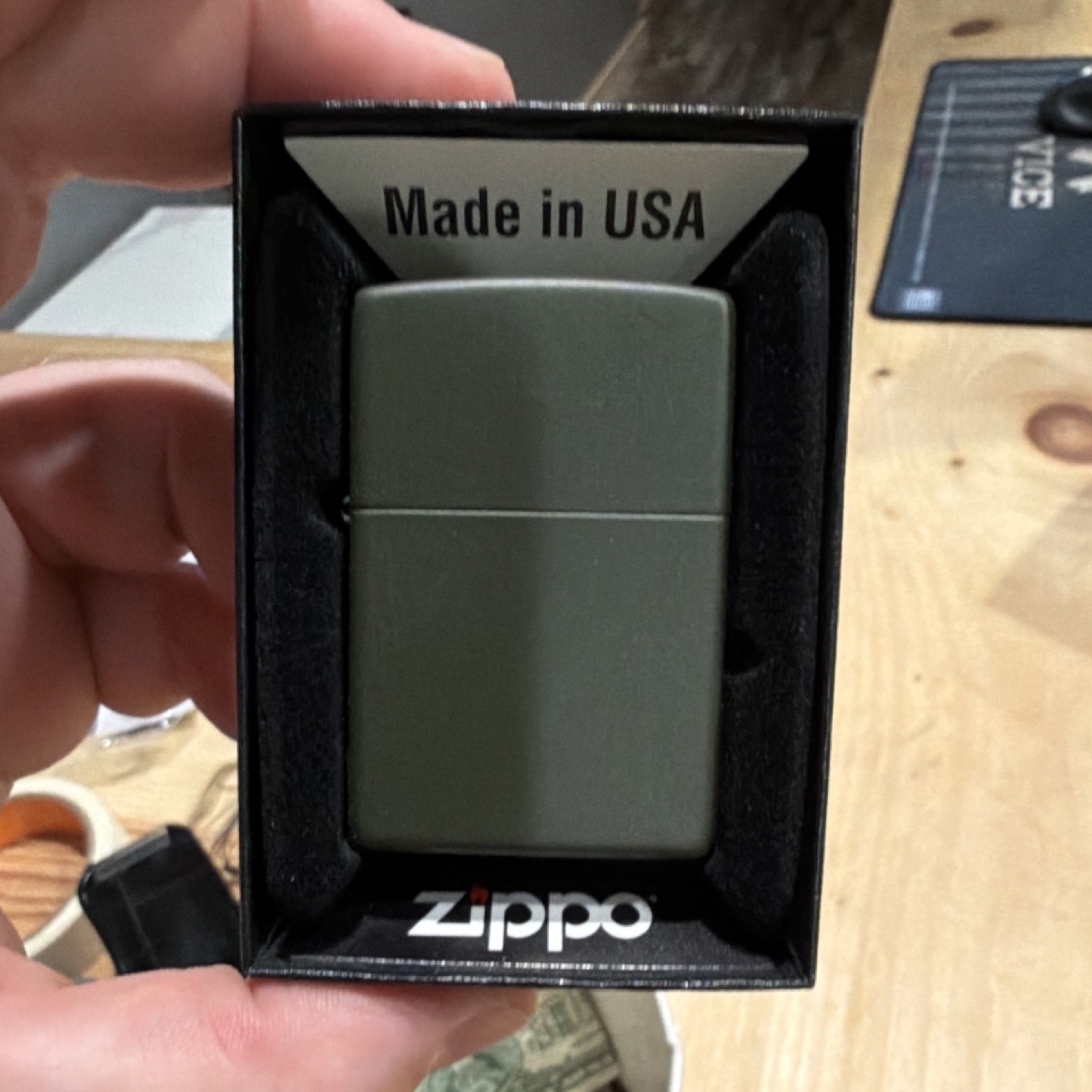 Zippo Green Matte 221 REG GREEN MATTE Collectible Lighter Made in USA
