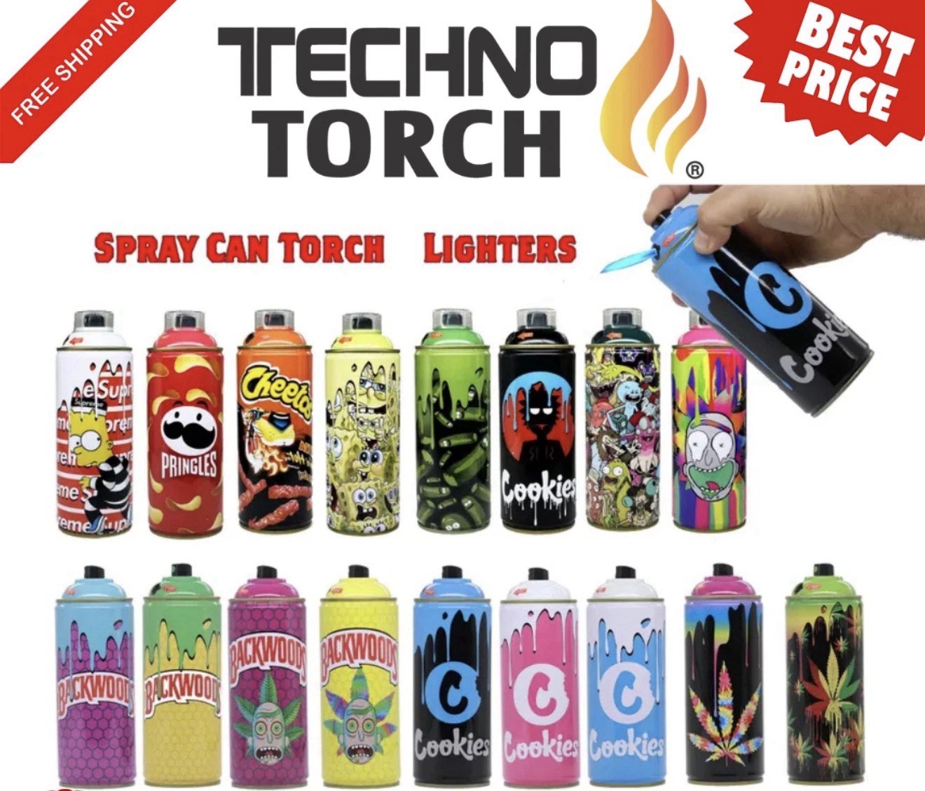 TECHNO SMALL SPRAY CAN TORCH-COUNT 1