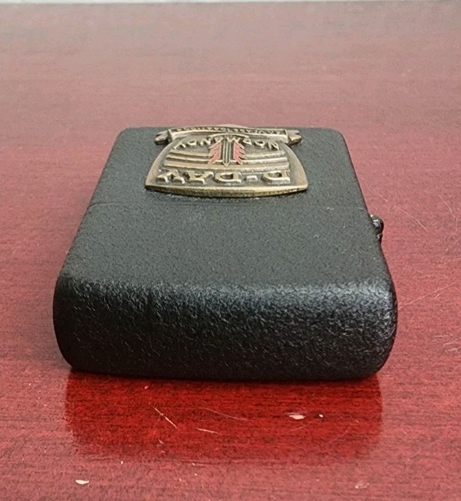 D-DAY NORMANDY 50 YEARS 1944-1994 50 YEARS ZIPPO LIGHTER. W/TIN CASE. SPARKS