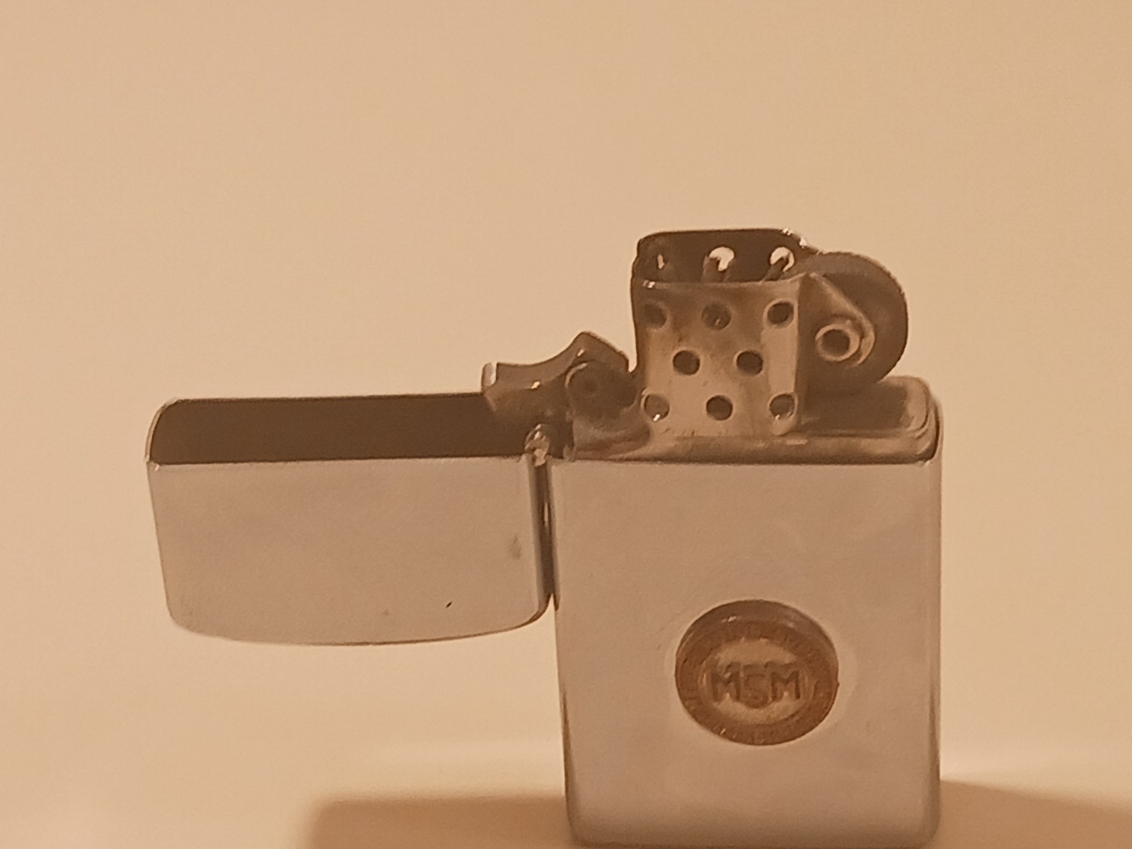 Vintage Zippo Lighter Motor Supply MSM Emblem Pittsburgh USA Collectible Gift