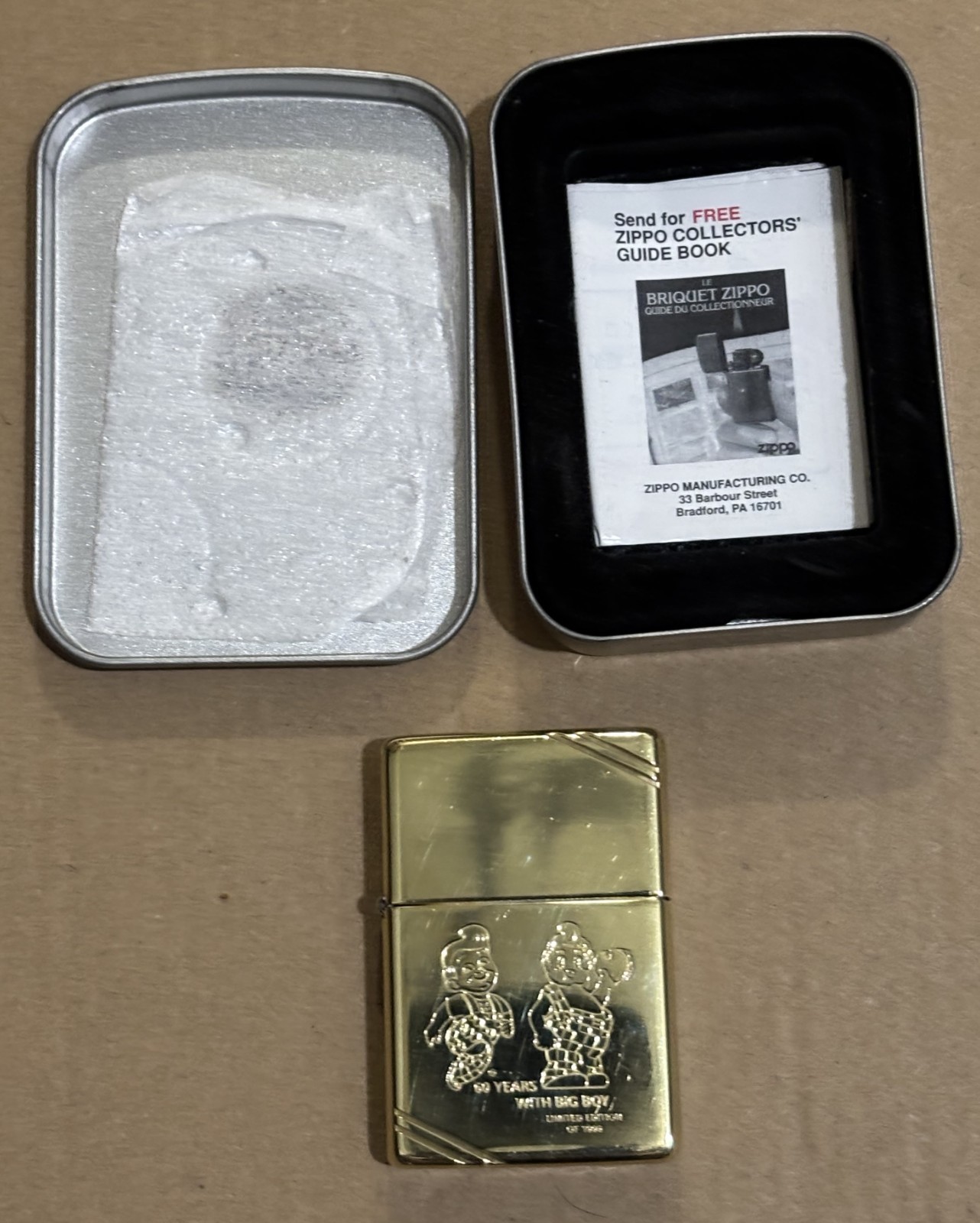 🟡 Zippo 60 Years With Big Boy • Limited Edition of 1000 • 1995 Complete in Box