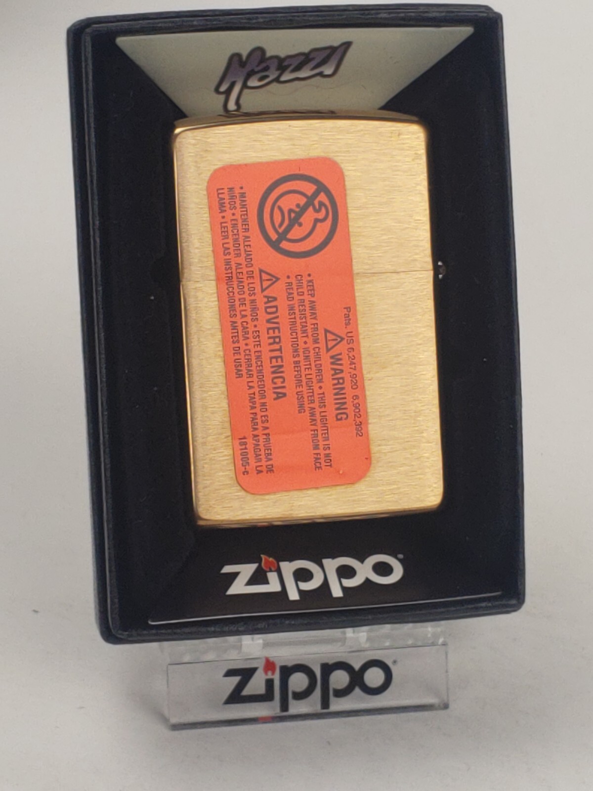 Zippo 29781 MAZZI PIRATE on Brushed BRASS Windproof Lighter – AUG (H) 2018