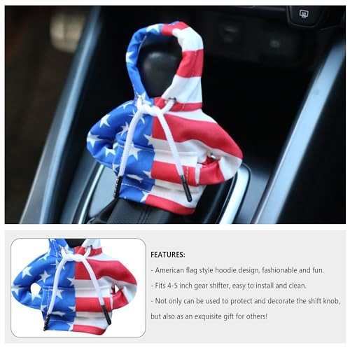 Car Gear Shift Cover with US Flag Design,Fashionable Gear Shift Colorful/L+R