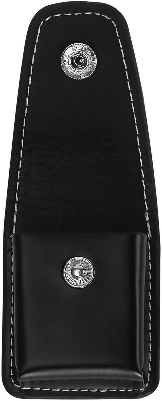 Lighter Case Only Compatible with Zippo,Flip Top Leather Lighter Pouch with Meta