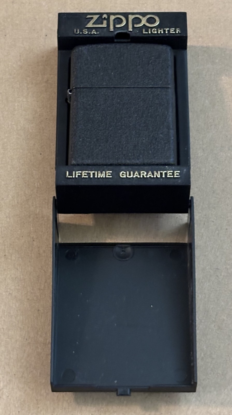 📌Unfired 2012 Zippo Lighter – F•12 Date Code – Black Matte Factory Safety Seal