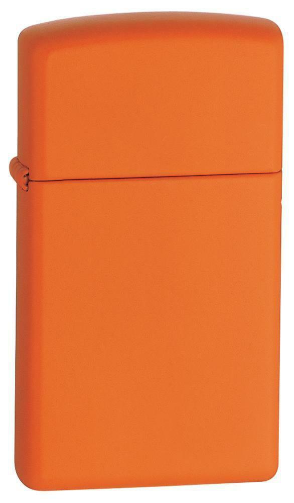 Zippo Windproof Slim Orange Lighter with Matte Finish, 1631, New In Box