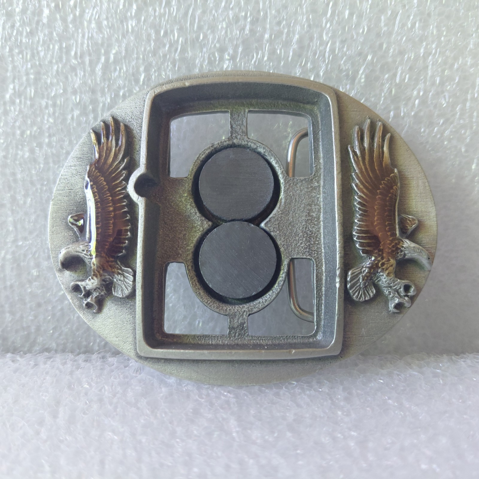 Vintage Zippo Belt Buckle – Siskiyou U7-4 USA – Attacking Eagles w/Box