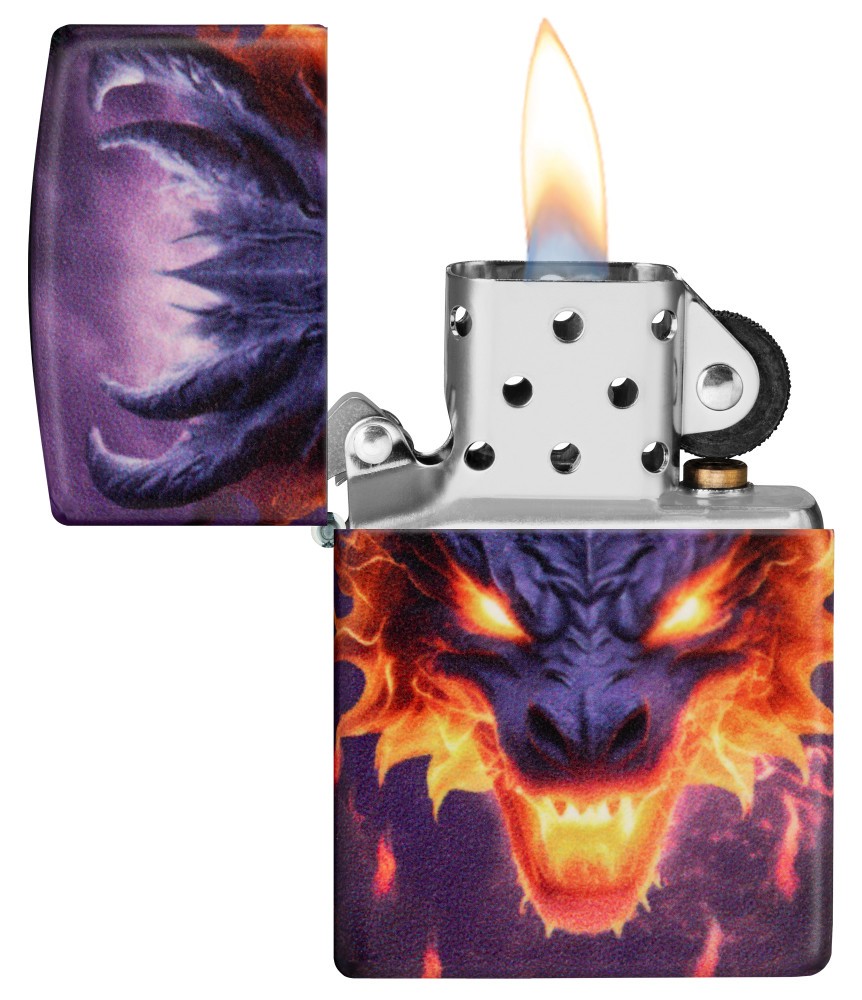 Zippo Glowing Dragon Design Glow in the Dark Windproof Pocket Lighter, 46251