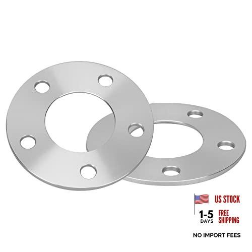 5mm(3/16“) Wheel Spacers 5×4.5in Silvery Aluminum Wheel Adapters 70.5mm 2pcs