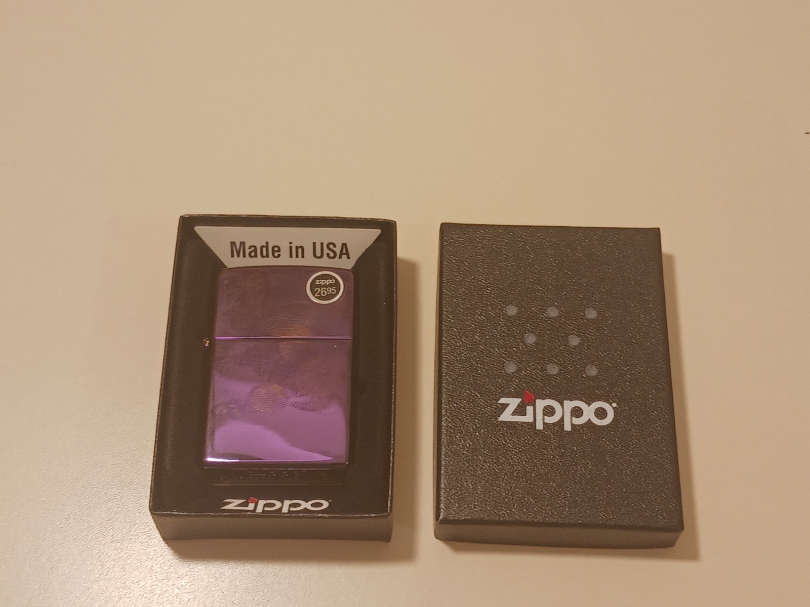 NEW Zippo High Polish Purple Abyss Lighter Classic Windproof Made in USA 24747ZL