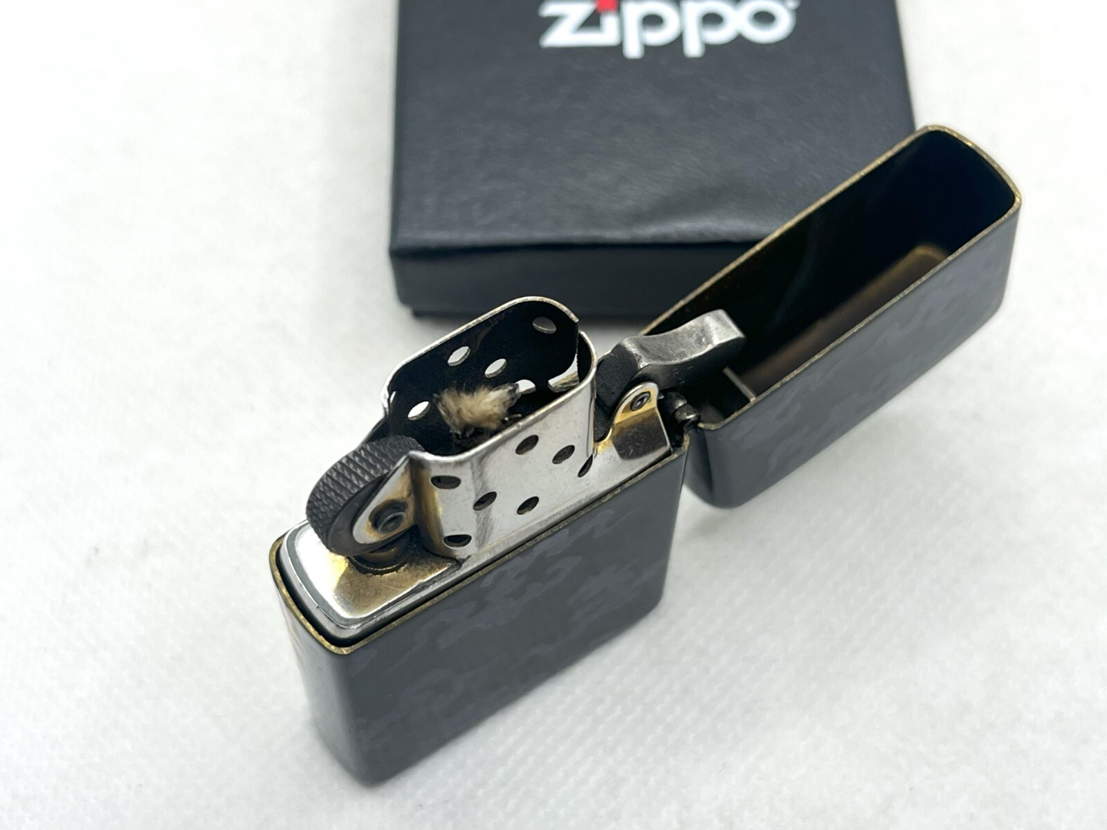Auth ZIPPO Limited Edition „Hannya Mask“ Lacquer Honkin Makie Lighter Blue-based