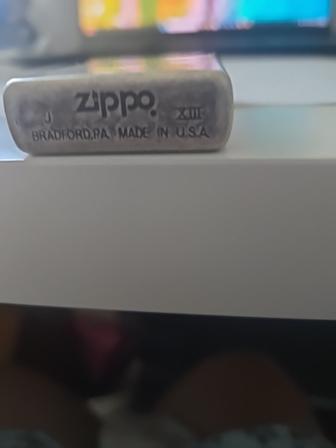 1997 Vintage Zippo – „A Weeks Trial Then All The While“ Silver Plated