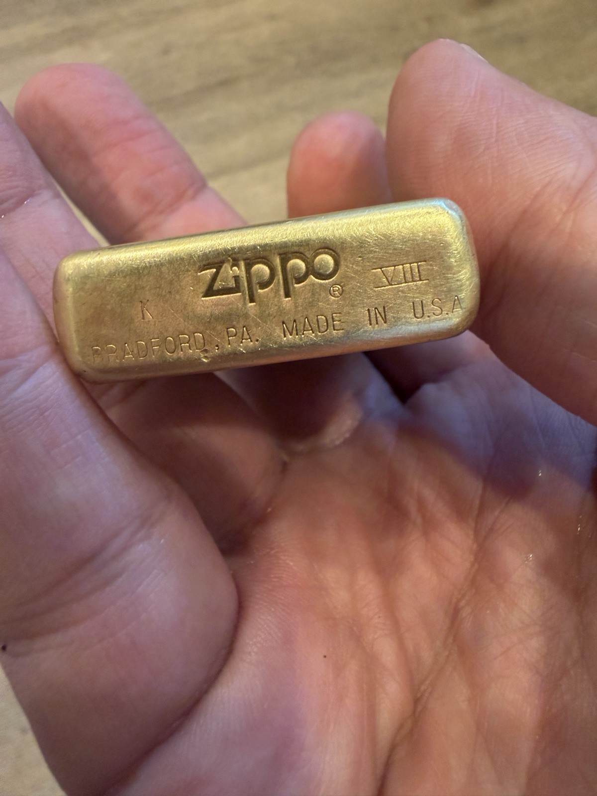 VINTAGE U.S.S LONG BEACH CGN-9 SOLID BRASS ZIPPO LIGHTER RARE Tested Works