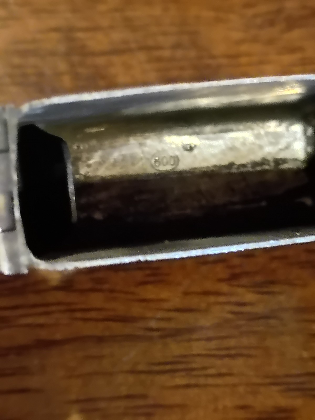 Vintage Florentine Scroll .800 Silver Lighter With Zippo Insert .