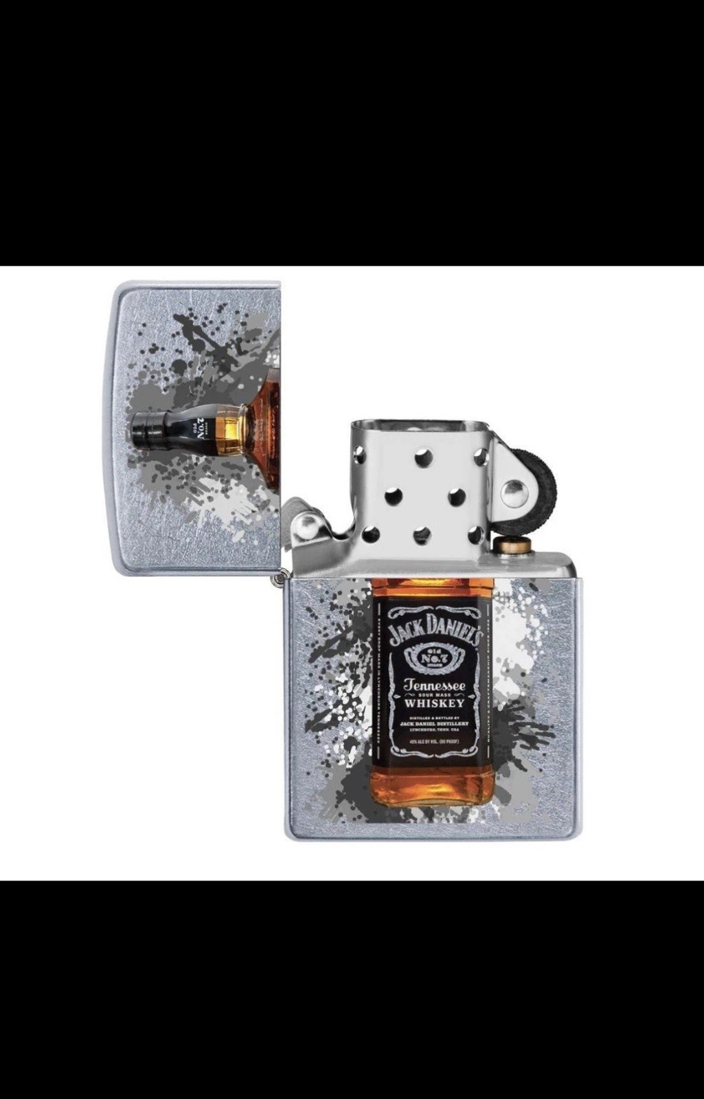 New Genuine Zippo Jack Daniels Design Windproof Liquid Fuel Lighter 207